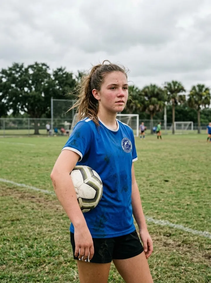 Sofia, 14 at a Blue Shark training session