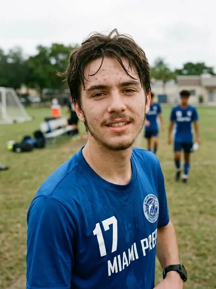 Daniel, 16 at a Blue Shark training session